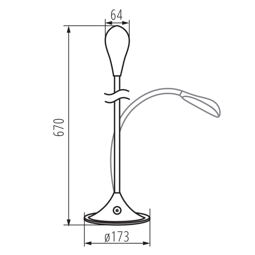 Kanlux 22342 - Lampada da tavolo flessibile dimmerabile FRANCO LED/6,8W/230V bianco