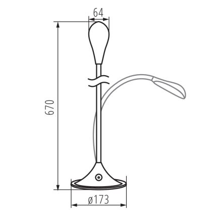 Lampe de table flexible à intensité variable FRANCO LED/6,8W/230V blanc