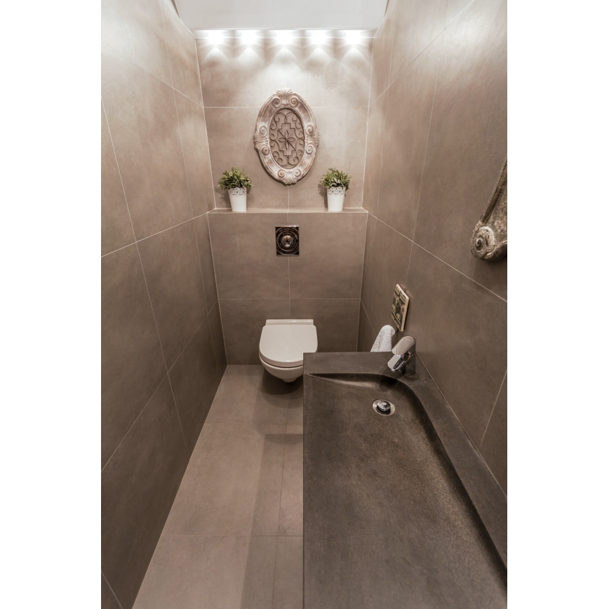 Lampada da incasso da esterno LED IMBER LED/1W/12V 4000K diametro 3 cm 40 lm IP65 argento