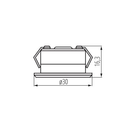 Lampada da incasso da esterno LED IMBER LED/1W/12V 4000K diametro 3 cm 40 lm IP65 argento