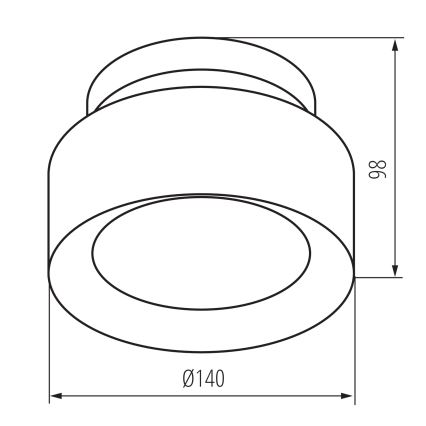 LED-Spotleuchte SONOR LED/12W/230V 3000/4000/5700K + LED/1,5W 2200K, Ø 14 cm, weiß