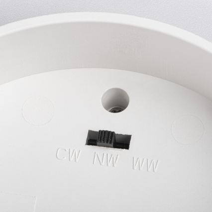 Spot LED SONOR LED/12W/230V 3000/4000/5700K + LED/1,5W 2200K, Ø 14 cm, blanc