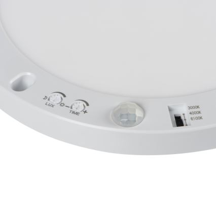 Plafoniera LED da soffitto/incasso con sensore di movimento 2 in 1 ERGA LED/17W/230V 3000/4000/6500K bianco