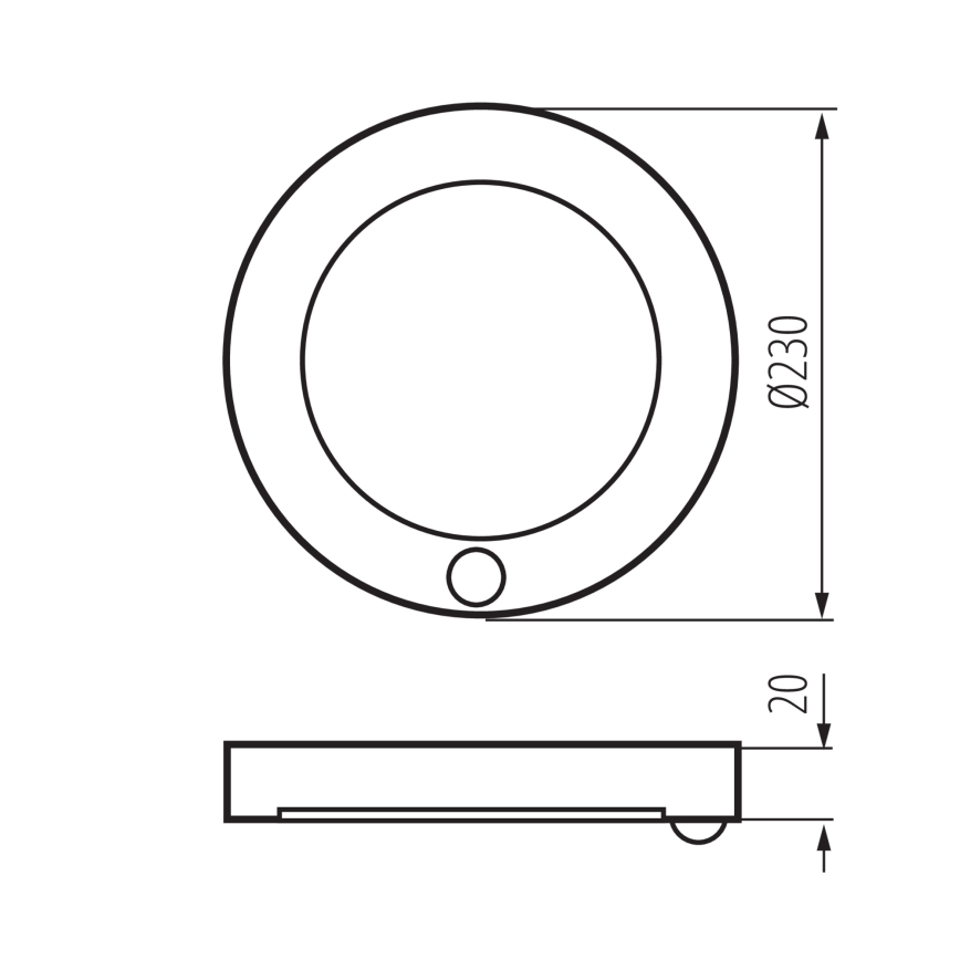 Plafoniera LED da soffitto/incasso con sensore di movimento 2 in 1 ERGA LED/17W/230V 3000/4000/6500K bianco