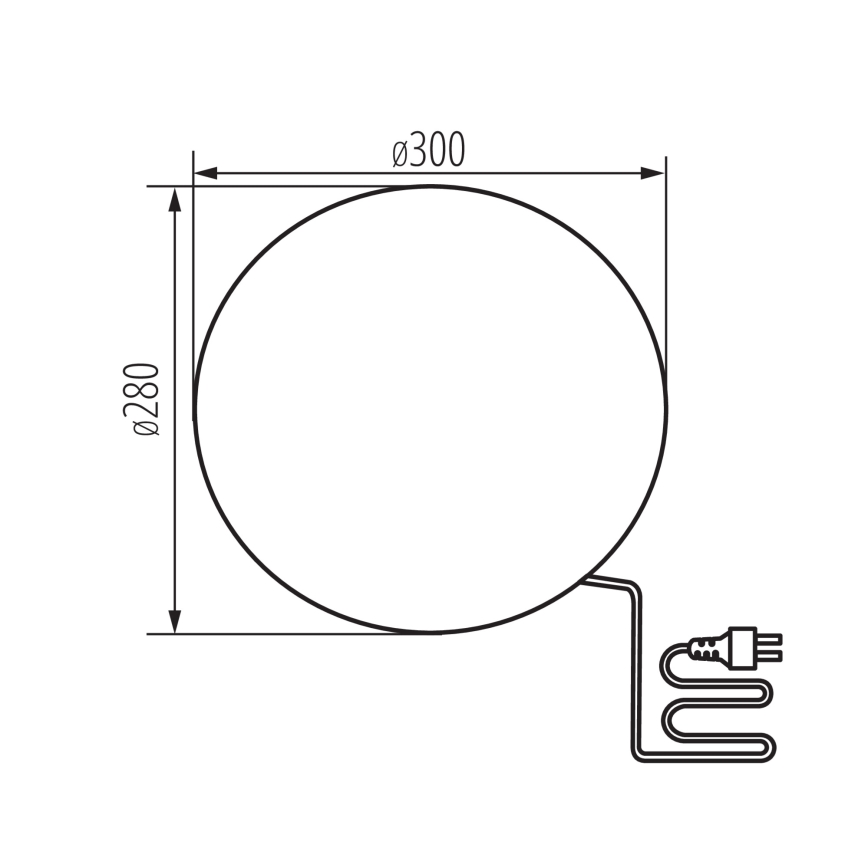 Außenleuchte STONO 1xE27/25W/230V d 30 cm IP65