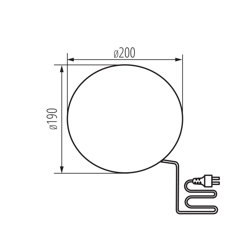 Lampe d'extérieur STONO 1xE27/15W/230V Ø 20 cm IP65