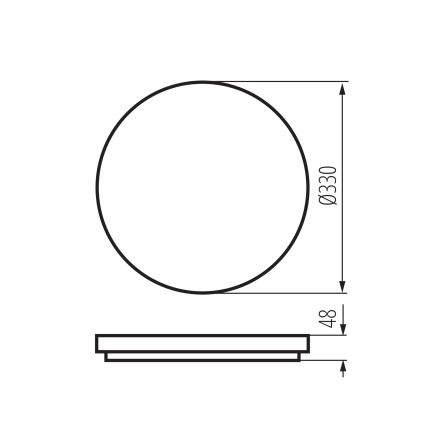 Plafonnier LED VARSO LED/22/30W/230V 3000/4000/6500K diam. 33 cm IP54