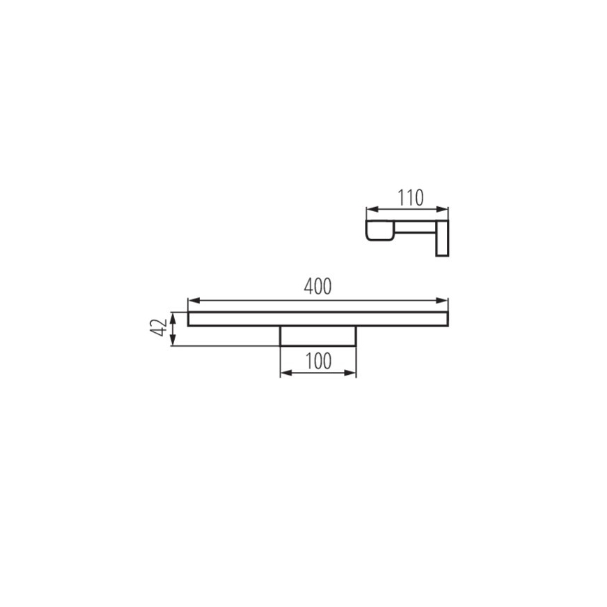LED-Spiegelbeleuchtung für Badezimmer ASTEN LED/8W/230V IP44 glänzendes Chrom