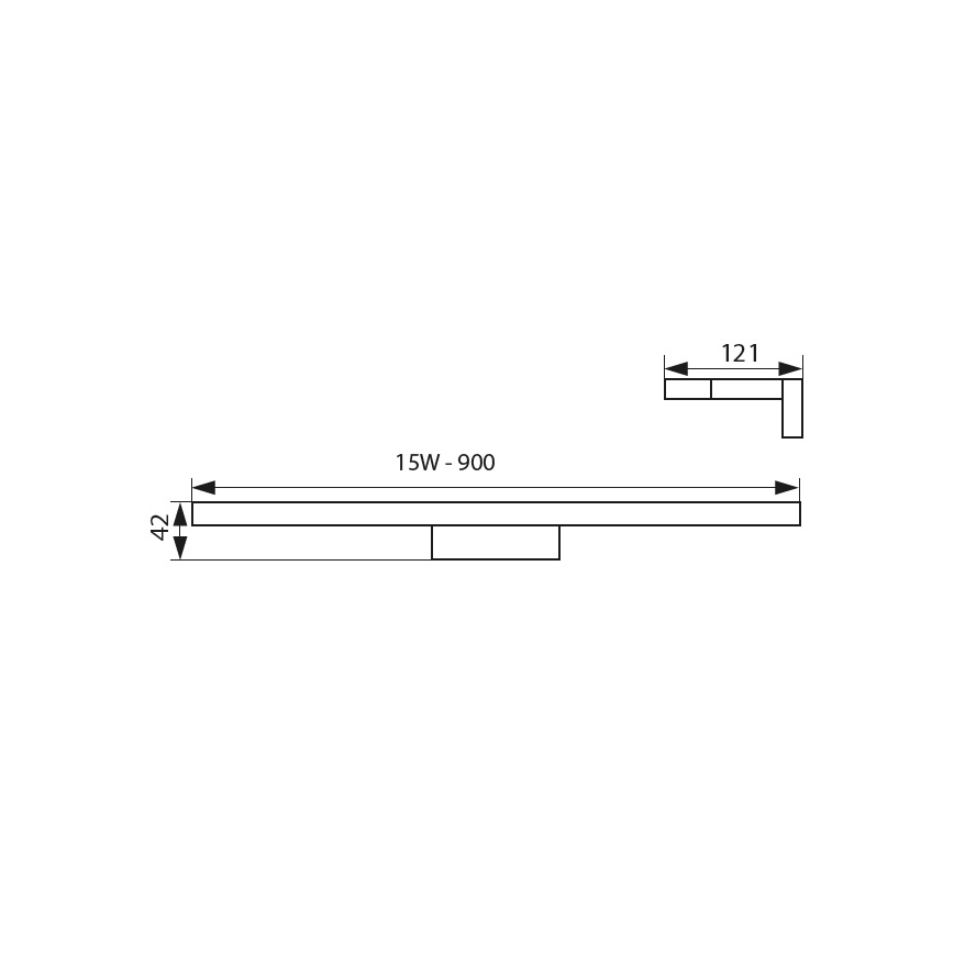 LED koupelnové osvětlení zrcadla ASTEN LED/15W/230V
