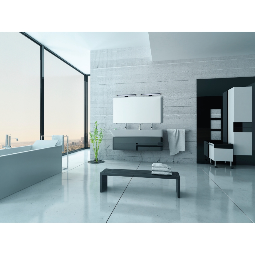 Illuminazione a LED per specchio da bagno ASTEN LED/12W/230V IP44 nero