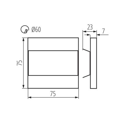 LED Lampada per scale LED/0,8W/12V 4000K