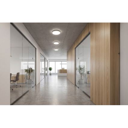 Plafonnier LED avec détecteur de mouvement et capteur crépusculaire VARSO LED/22/30W/230V 3000/4000/6500K Ø 33 cm IP54
