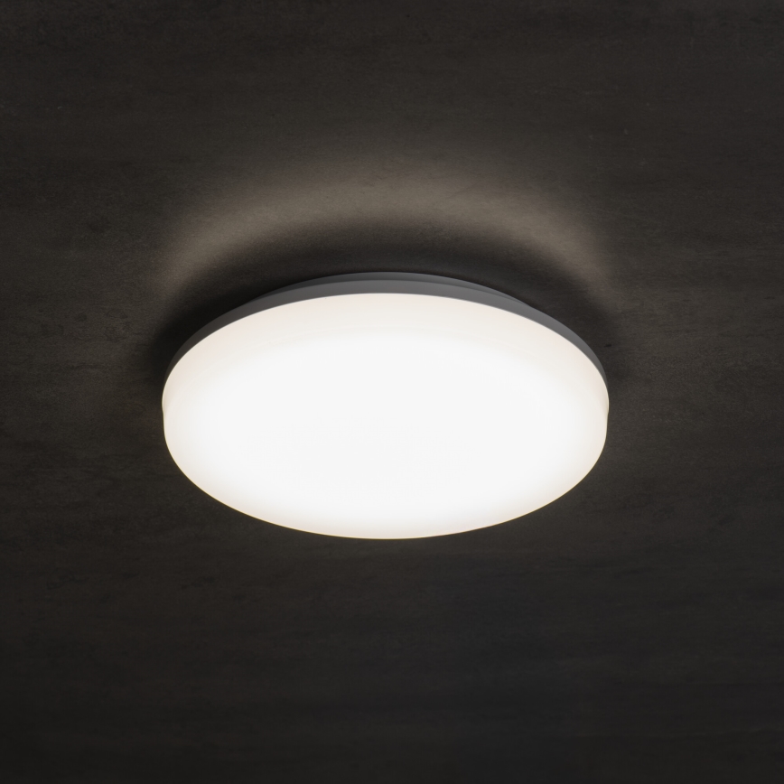 Plafonnier LED avec détecteur de mouvement et capteur crépusculaire VARSO LED/22/30W/230V 3000/4000/6500K Ø 33 cm IP54