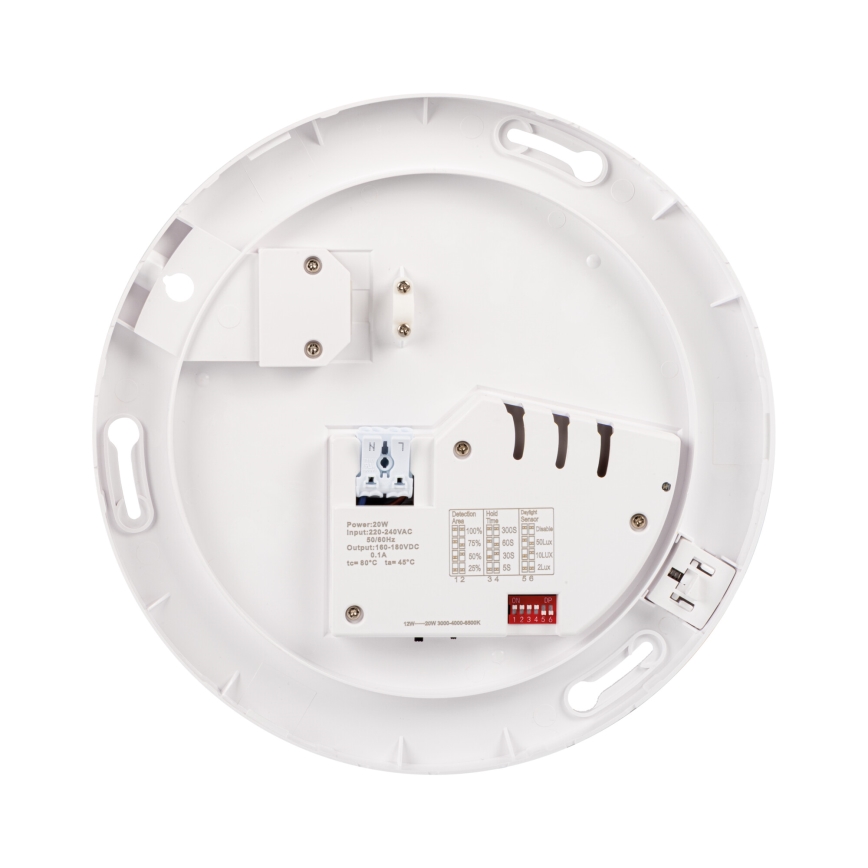 Plafonnier LED avec détecteur de mouvement et capteur crépusculaire VARSO LED/22/30W/230V 3000/4000/6500K Ø 33 cm IP54