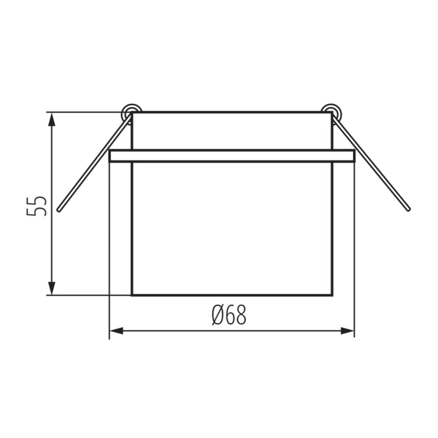 Einbaustrahler SPAG GU10/35W schwarz/golden