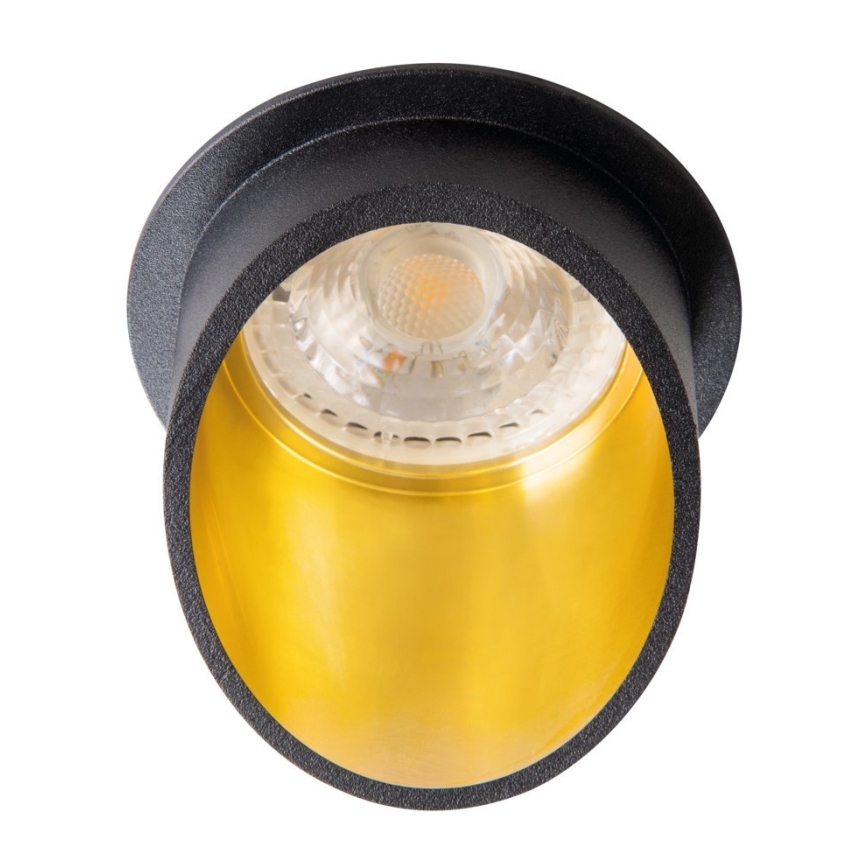 Faretto da incasso SPAG GU10/35W nero/oro