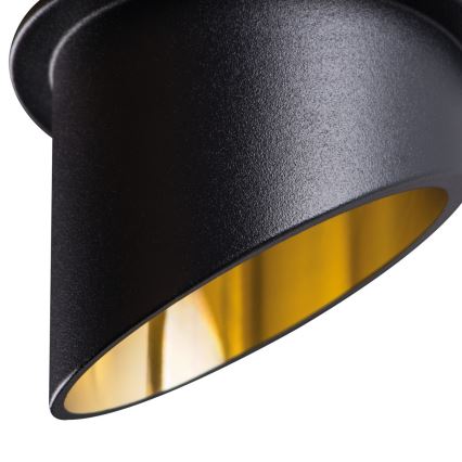 Faretto da incasso SPAG GU10/35W nero/oro