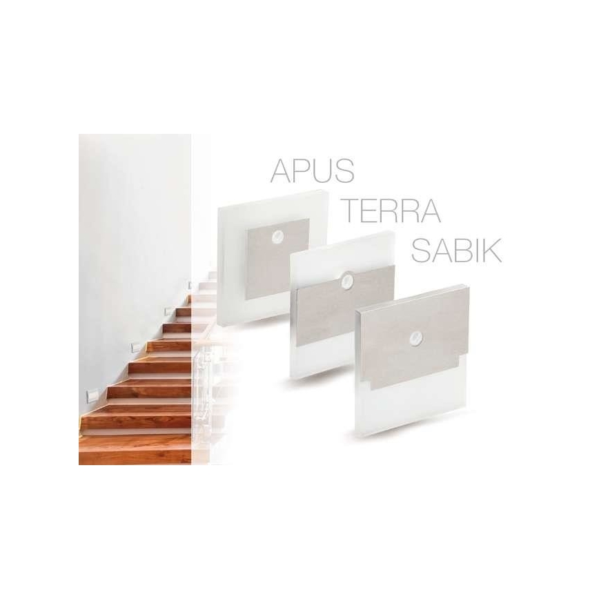 Éclairage d'escalier LED avec capteur LED/0,8W/12V 3000K