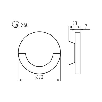 LED-Wandleuchte für Treppen SOLA LED/0,8W/12V 4000K inklusive Montagebox