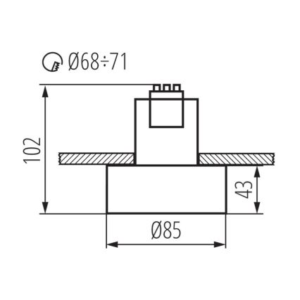 Spot encastrable LED MINI RITI 1xGU10/25W/230V blanc/doré