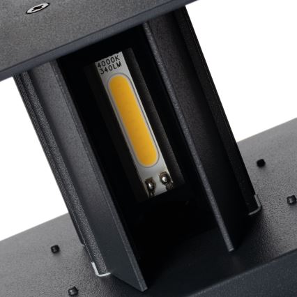 Applique murale LED d'extérieur avec détecteur de mouvement et capteur crépusculaire REKA LED/7W/230V IP54, anthracite, design angulaire