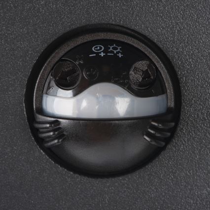 Lampada da parete LED per esterni con sensore di movimento e sensore crepuscolare REKA LED/7W/230V IP54, antracite, rotonda