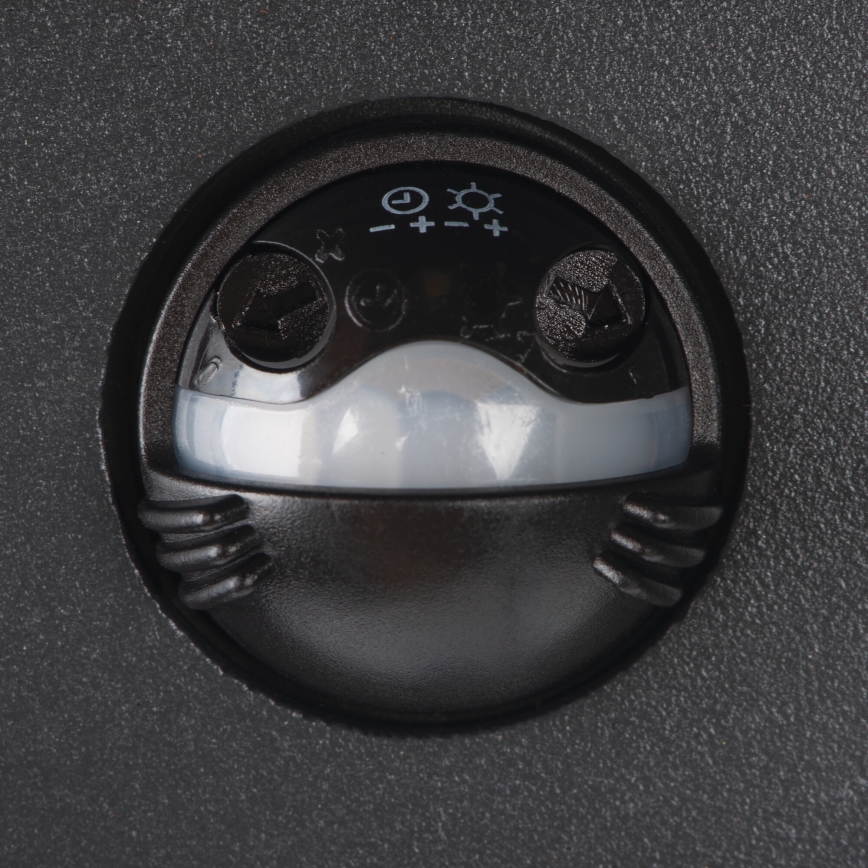 Lampada da parete LED per esterni con sensore di movimento e sensore crepuscolare REKA LED/7W/230V IP54, antracite, rotonda