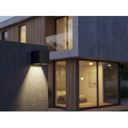 Lampada da parete solare LED con sensore REKA LED/3W/3,7V 1800 mAh 3000/4000/6500K IP65 nera