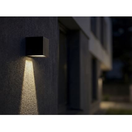 LED Solar-Wandleuchte mit Sensor REKA LED/3W/3,7V 1800 mAh 3000/4000/6500K IP65 schwarz