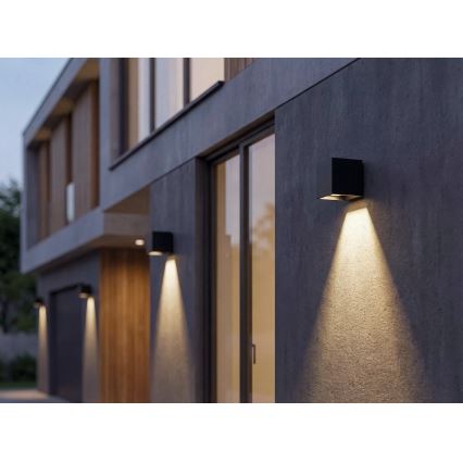 Applique murale solaire REKA LED avec capteur, 6W/3,7V, 1800 mAh, 3000/4000/6500K, IP65, noire