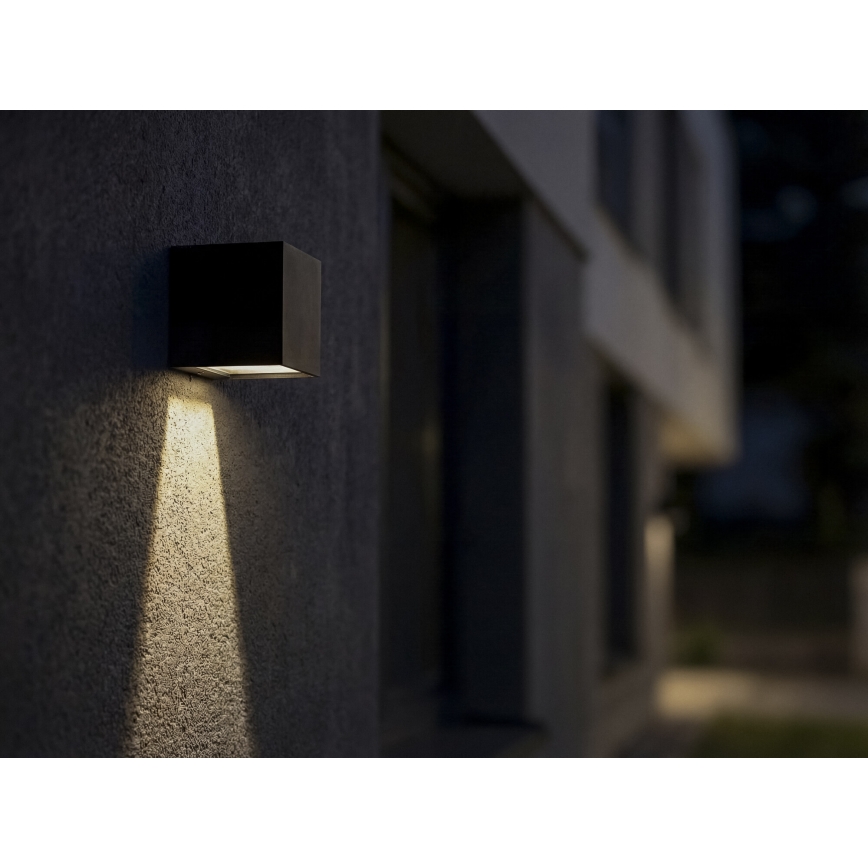 LED-Solar-Wandleuchte mit Sensor REKA LED/6W/3,7V 1800 mAh 3000/4000/6500K IP65 schwarz