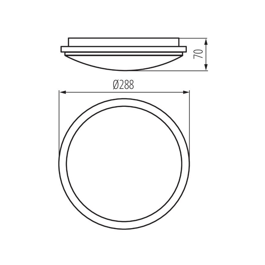 Plafoniera LED per bagno ORTE LED/24W/230V IP54