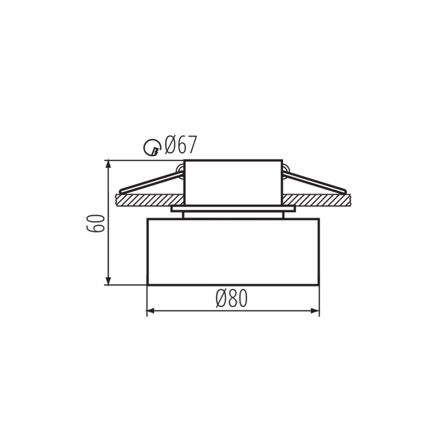 Faretto da incasso GOVIK GU10/10W bianco/oro