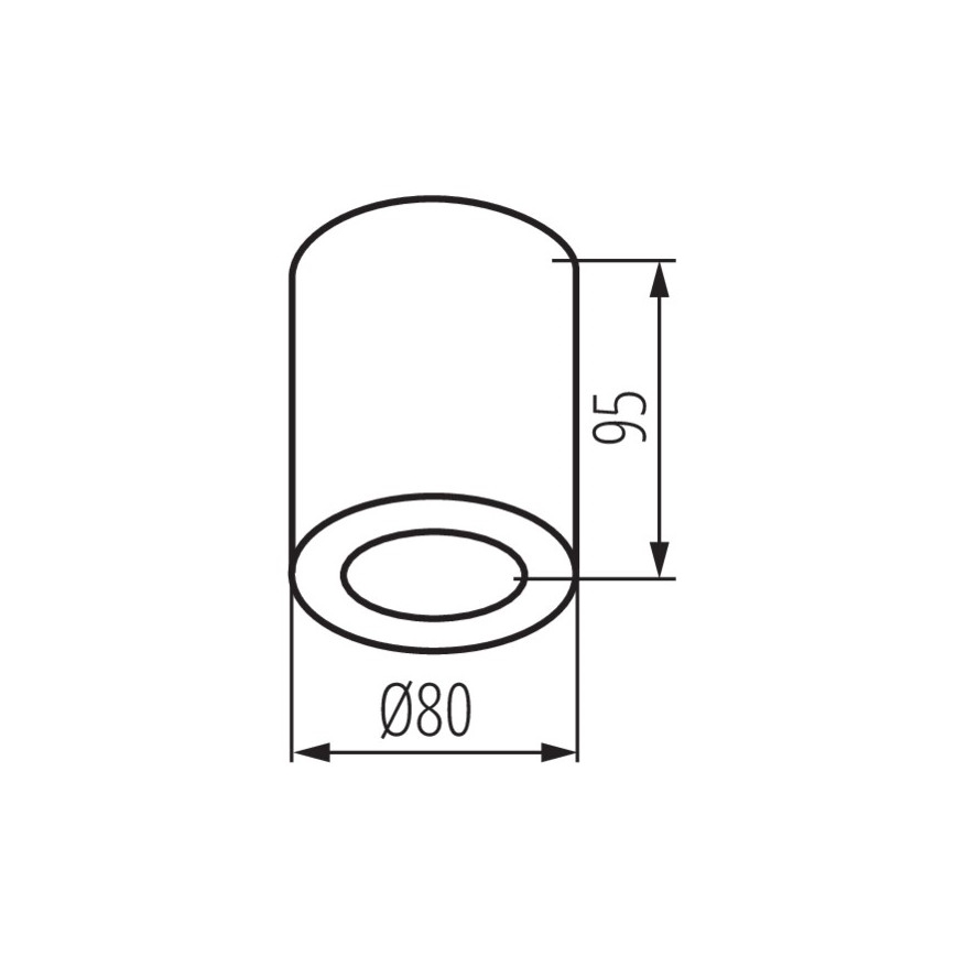 Plafonnier salle de bain SANI 1xGU10/10W/230V IP44 chrome mat