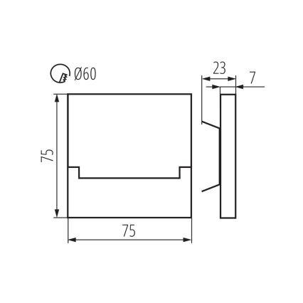 LED-Wandleuchte für Treppen SABIK LED/0,8W/12V 3000K