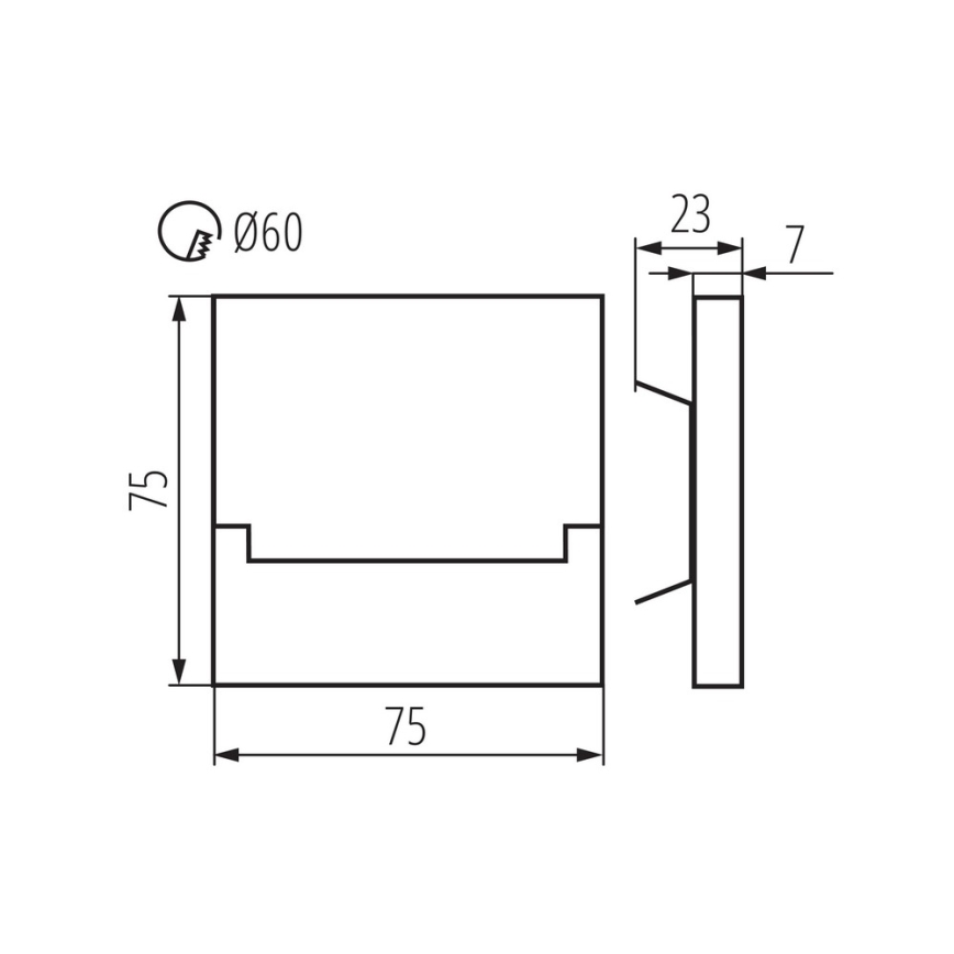 LED-Wandleuchte für Treppen SABIK LED/0,8W/12V 3000K