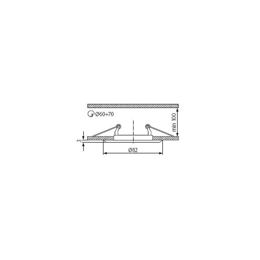 Luminaire encastrable 1xGX5,3/50W/12V