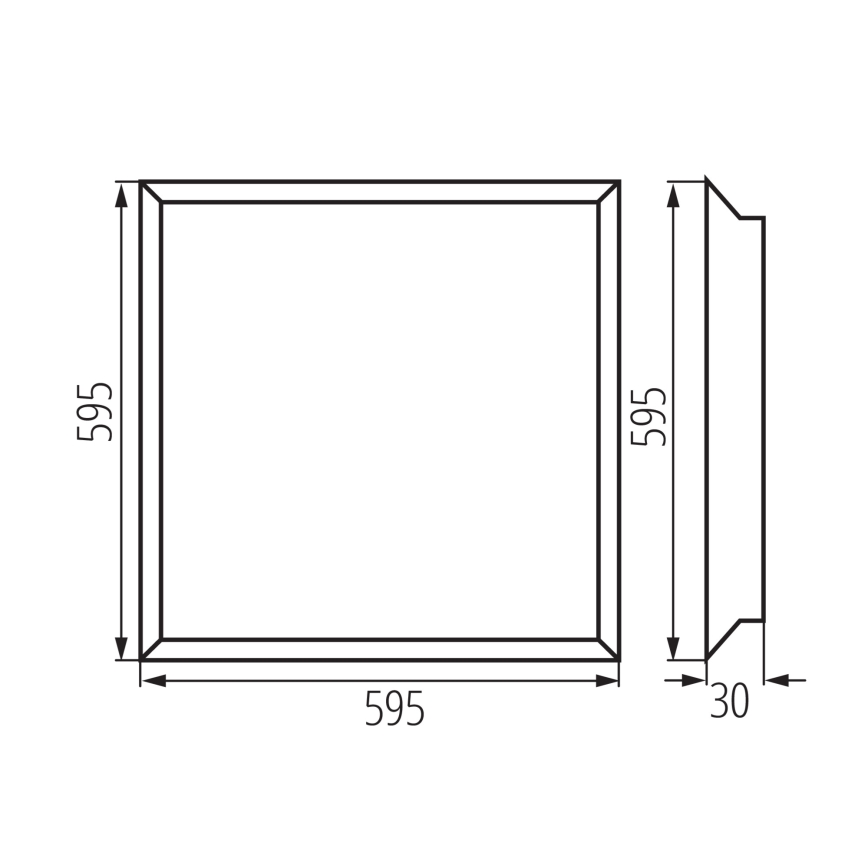 Pannello LED da incasso BAREV ECO LED/36W/230V 4000K 60x60 cm