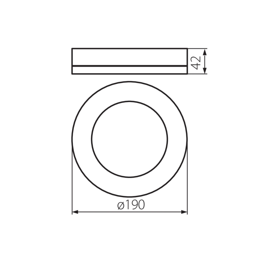 Plafoniera LED da esterno TURA LED/15W/230V 4000K IP54 nero