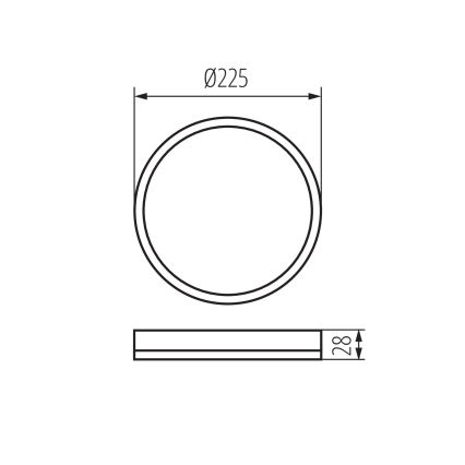 Plafoniera LED da bagno AZPO LED/11,8W/230V diametro 22,5 cm IP54 bianco