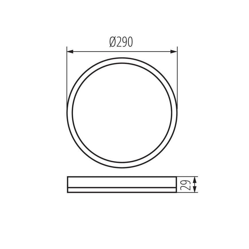 Plafoniera LED da bagno AZPO LED/18,5W/230V diametro 29 cm IP54 nero