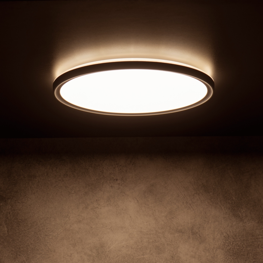 Plafoniera LED AZPO LED/11,8W/230V 3000/4000/6000K Ø 22,5 cm IP54 nera