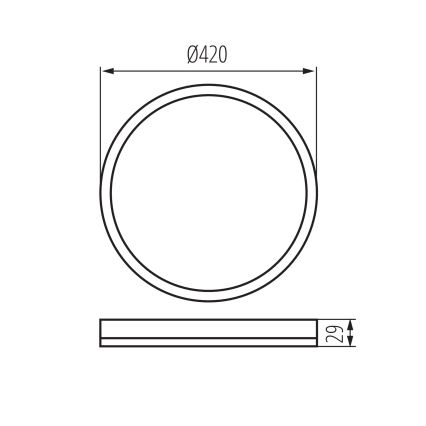 Plafonnier LED AZPO 22W/230V 3000/4000/6000K Ø 42 cm IP54 blanc