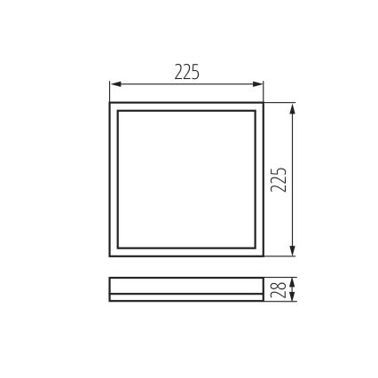 Plafonnier LED AZPO LED/12,3W/230V 3000/4000/6000K 22,5x22,5 cm IP54 blanc