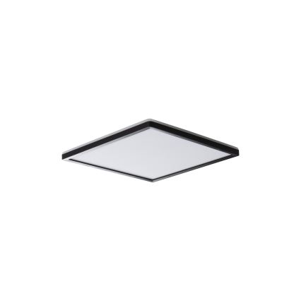 Plafonnier LED AZPO LED/12,3W/230V 3000/4000/6000K 22,5x22,5 cm IP54 noir