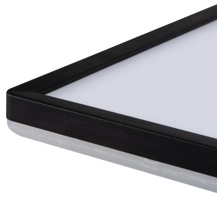 Plafonnier LED AZPO LED/17,5W/230V 3000/4000/6000K 30x30 cm IP54 noir