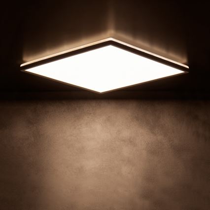 Plafonnier LED AZPO LED/22W/230V 3000/4000/6000K 42x42 cm IP54 noir