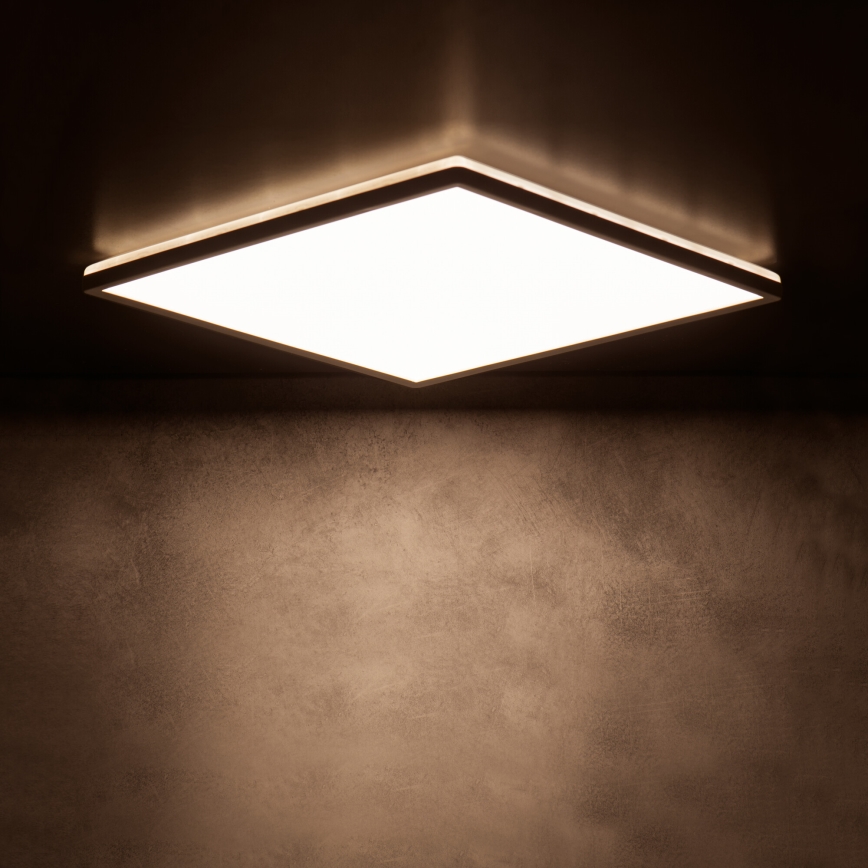 Plafonnier LED AZPO LED/22W/230V 3000/4000/6000K 42x42 cm IP54 noir
