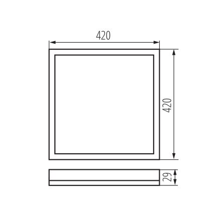 Plafonnier LED AZPO LED/22W/230V 3000/4000/6000K 42x42 cm IP54 noir