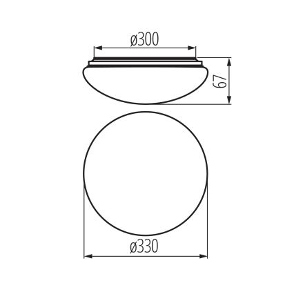 Plafonnier LED pour salle de bains CORSO LED/18W/230V 3000/4000/6500K Ø 33 cm IP44